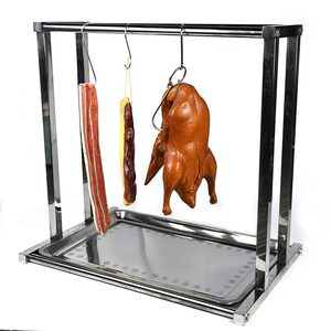 商用烤鸭架家用饭店烤鸡架展示架台面挂肉不锈钢收纳架烧鹅烧腊架