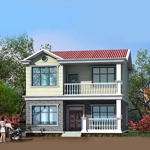 00tb2566178461淘宝新农村自建房屋别墅设计图纸现二层现代简约大气