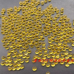 3mm透明金黄色光面无孔亚克力圆形珠子diy填充材料超小号塑料胶珠