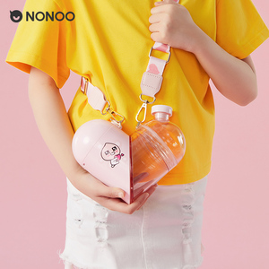nonoo爱心水杯萌趣可爱kakaofriends联名杯子带杯带儿童出行水杯