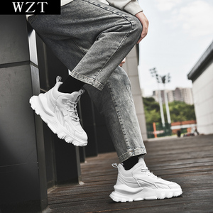 搭运动裤穿的az高帮鞋男飞行员高绑运动鞋冬季加绒保暖小白老爹鞋