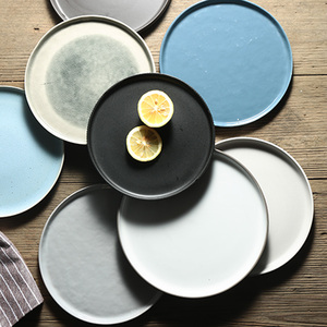 微瑕漂亮个性创意早餐点心陶瓷可爱家用盘子菜盘不规则8英寸盘子