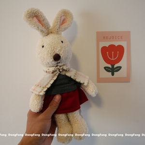ins网红公仔超可爱小兔子毛绒玩具抱着睡觉苏克雷兔红裙女生礼物