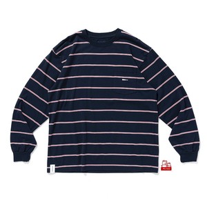 20ss descendant dcdt小鲸鱼 复古 男女情侣 条纹长袖t恤打底衫