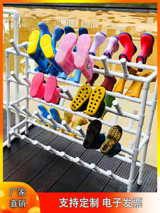 幼儿园PC塑料管雨鞋架篮球架PVC水管跳绳收纳呼啦圈滑板diy支架子