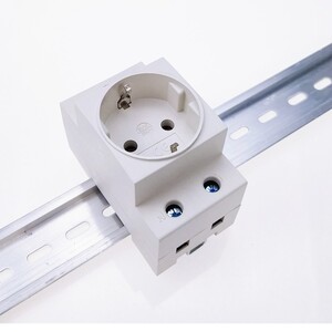 欧标ac30模数化道插座 两孔10-16a欧式导轨插座 德标卡轨电源插座