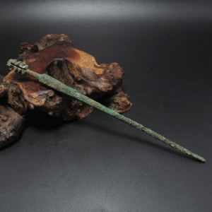 美丽邂逅 古玩杂项古董青铜首饰青铜器汉代青铜发簪包老馆藏级