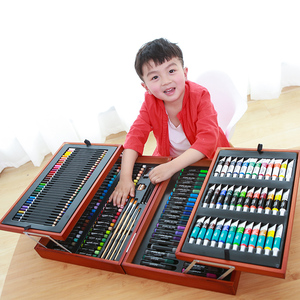 蜡笔美术绘画笔套装小学生水彩笔女孩文具创意开学礼物画画工具箱