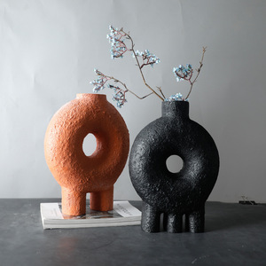 880人付款淘宝北欧轻奢后现代陶瓷电镀工艺品花瓶摆件家居样板房软装