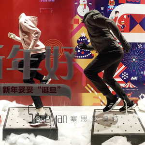运动服装店跑步强壮模特道具男女全身陈列 假人体模型橱窗展示架