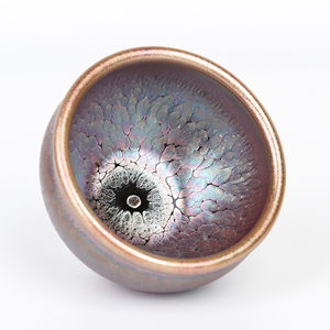 建窑建盏暨国平慎思油滴主人杯铁胎盏杯纯手工建盏杯束口大号茶具