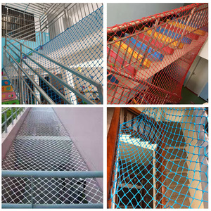 楼梯防护网天井儿童防坠网幼儿园安全网景区户外网防摔网尼龙绳网