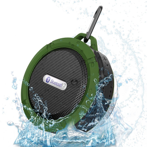 C6户外浴室防水便携式蓝牙音箱免提通话 插卡音响带吸盘挂钩音响