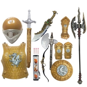 凯甲勇士衣服万圣节儿童盔甲古代罗马玩具可穿服装道具剑