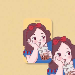 学生校园饭卡地铁公交卡套卡包门禁挂绳工作证可爱ins风奶茶公主