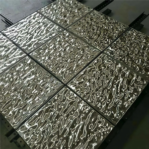 不锈钢水波纹板吊顶ktv定制天花背景墙圆形波浪304金属装饰镜面板