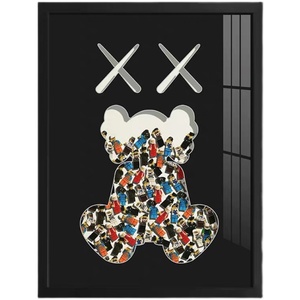 xx kaws卡通阿童木积木公仔造型实物画儿童房ins潮流挂画动漫