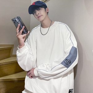 田尼克余庆伟的黑店goodbai白敬亭mystyle长袖卫衣男旗舰白色衣服