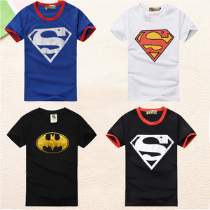 夏潮街头经典超人蝙蝠侠男女衣服SUPERMAN短袖T恤学生班服情侣装
