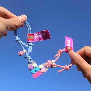 乐高情侣闺蜜手链friend手绳好朋友积木拼接爱心lego姐妹个性手环