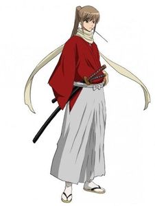 银魂/剧场版完结篇/冲田总悟/红色和服/cos服/cosplay服装/含围巾