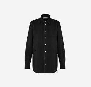 欧洲代购 dior迪奥女士真丝衬衫 20新款 经典领黑色 021b65a6009