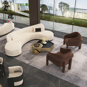 休息区卡座弧形