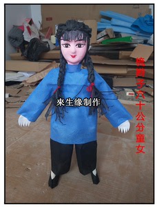 定制60公分童男童女纸人布人纸活用品小人替身殡葬祭祀童子娃娃