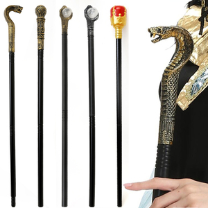 万圣节cos装扮道具埃及法老蛇头权杖恐怖鬼头国王权杖魔法师手杖