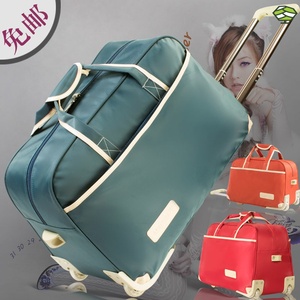 大容量短途登机包男女旅行折叠防水收纳袋带轮手提带拉杆包行李箱