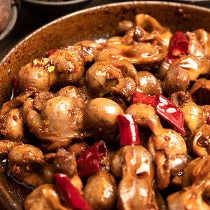 麻辣鸽子郡肝开袋即食肉类熟食休闲小零食100g
