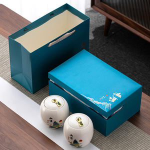 新款山语陶瓷罐茶叶礼盒空盒包装盒高档红茶绿茶白茶通用送礼定制