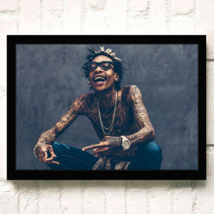 wiz khalifa维兹卡利法饶舌说唱美国嘻哈歌手海报装饰画相框挂画