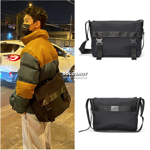 龚俊同款斜挎包帆布大容量单肩休闲邮差街头背包潮牌男士韩国代购