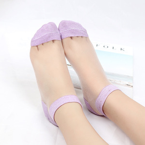 水晶丝袜子女短袜夏季透明薄款冰丝袜亮金银丝韩版玻璃丝袜防勾丝