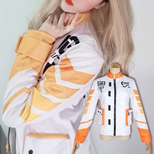 巡查员衣服和平大衣精英黄金风衣吃鸡衣服黑白连帽夹克学生儿童外