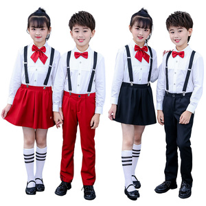 儿童演出服中小学生大合唱团服装主持人礼服男女童幼儿园校服