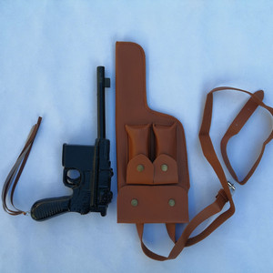 影视话剧舞台木质驳壳枪毛瑟王八盒子枪盒子炮八路军红军手枪道具