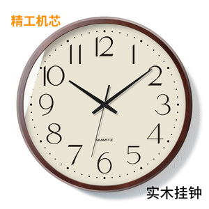 日系挂钟精工机芯日本进口电波钟表现代简约家用日式时钟客厅挂墙