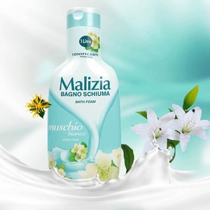 意大利进口malizia玛莉吉亚白麝香沐浴露持久留香滋润保湿大容量