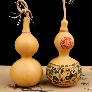 雕刻彩绘太极八卦葫芦 摆件 葫芦酒壶 挂件文玩 风水葫芦