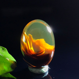 天然缅甸琥珀原石裸石黑蜜溶洞戒面意境珀手饰可镶嵌戒指无优化