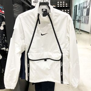 Nike耐克男女春夏双侧拉链口袋立领卫衣反光冲锋防风衣外套CU4119