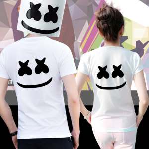 marshmello百大dj周边电音纯棉短袖棉花糖同款衣服马丁盖瑞斯t恤