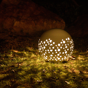 不锈钢镂空发光圆球 园林大型led圆形镂空灯户外防水景观亮化地灯