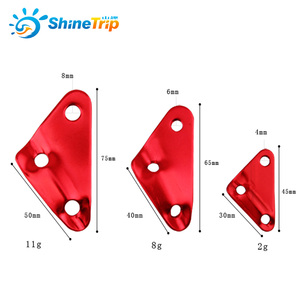 户外露营三角扣天幕帐篷铝合金调节片止滑三眼风绳扣伞绳拉绳配件