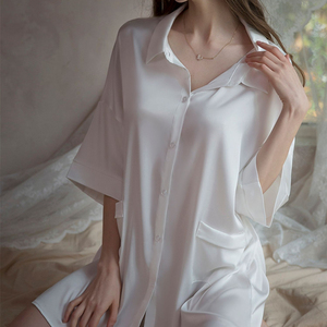 真丝睡衣半袖女