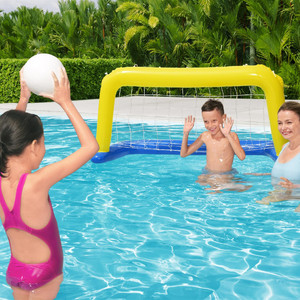成人儿童水上娱乐手球网 游泳馆亲子水中互动充气球支架玩具