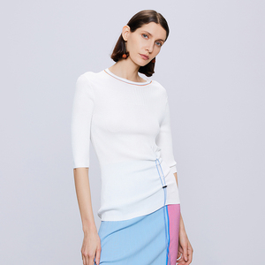 【狂欢价】icy女装新款抽绳下摆低圆领质地轻盈休