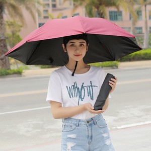 钓鱼头戴式晴雨两用头伞帽防雨风晒大号可折叠户外垂钓遮阳专用伞